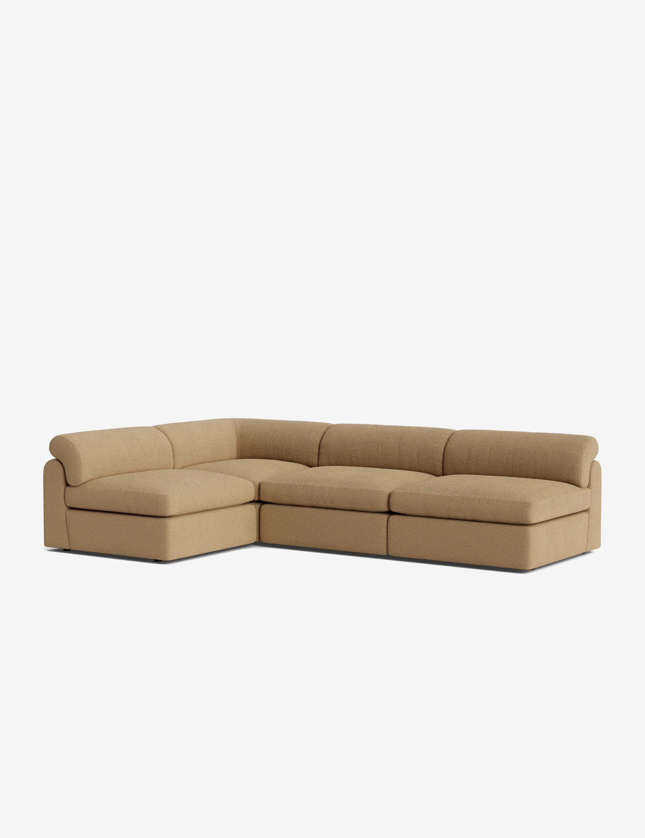 Boucle Velvet Corner Sofa Boucle Velvet Corner Sofa