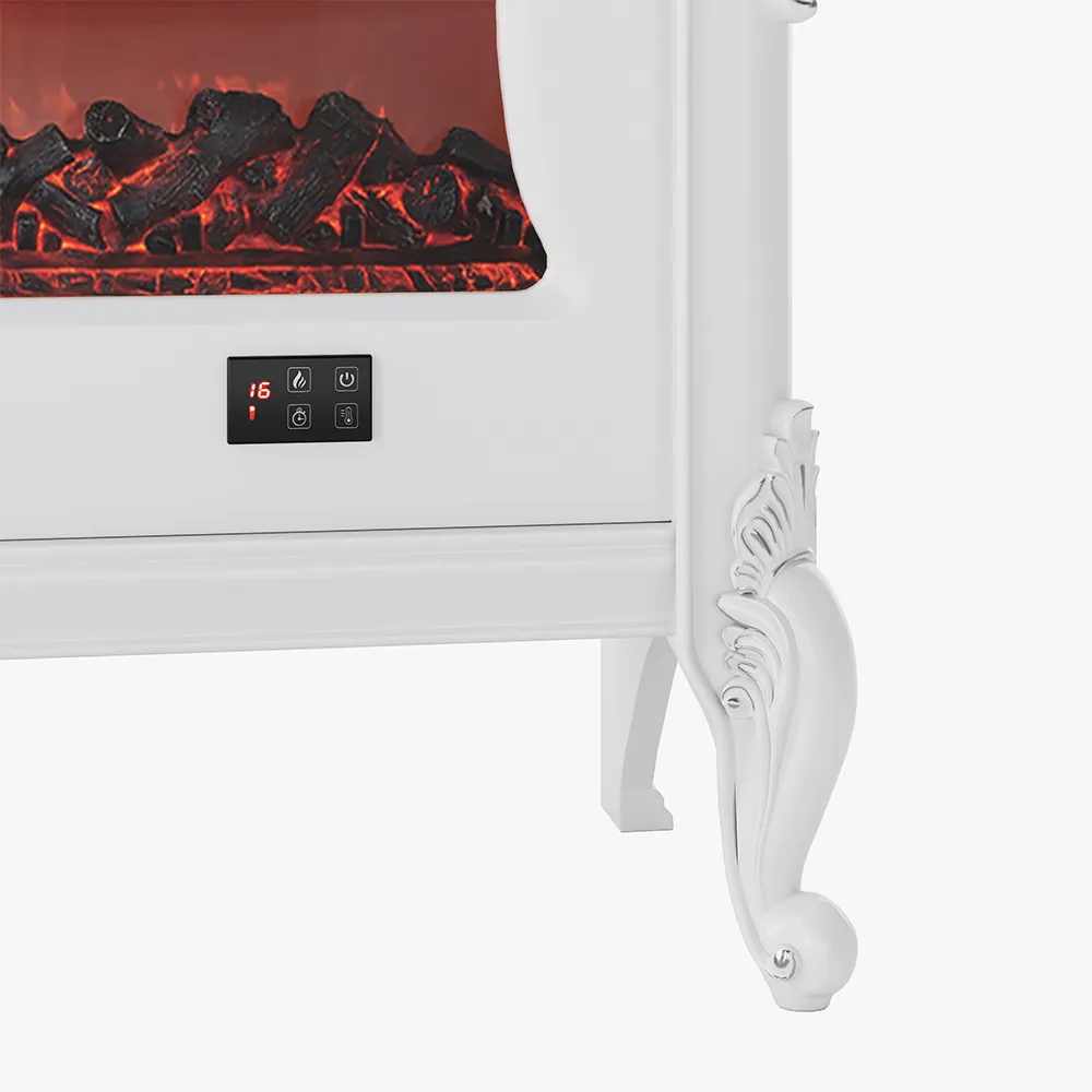Modern Electric Fireplace TV Stand with LED Flame Effects