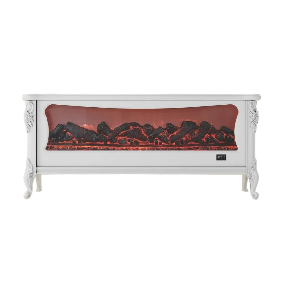 Modern Electric Fireplace TV Stand with LED Flame Effects