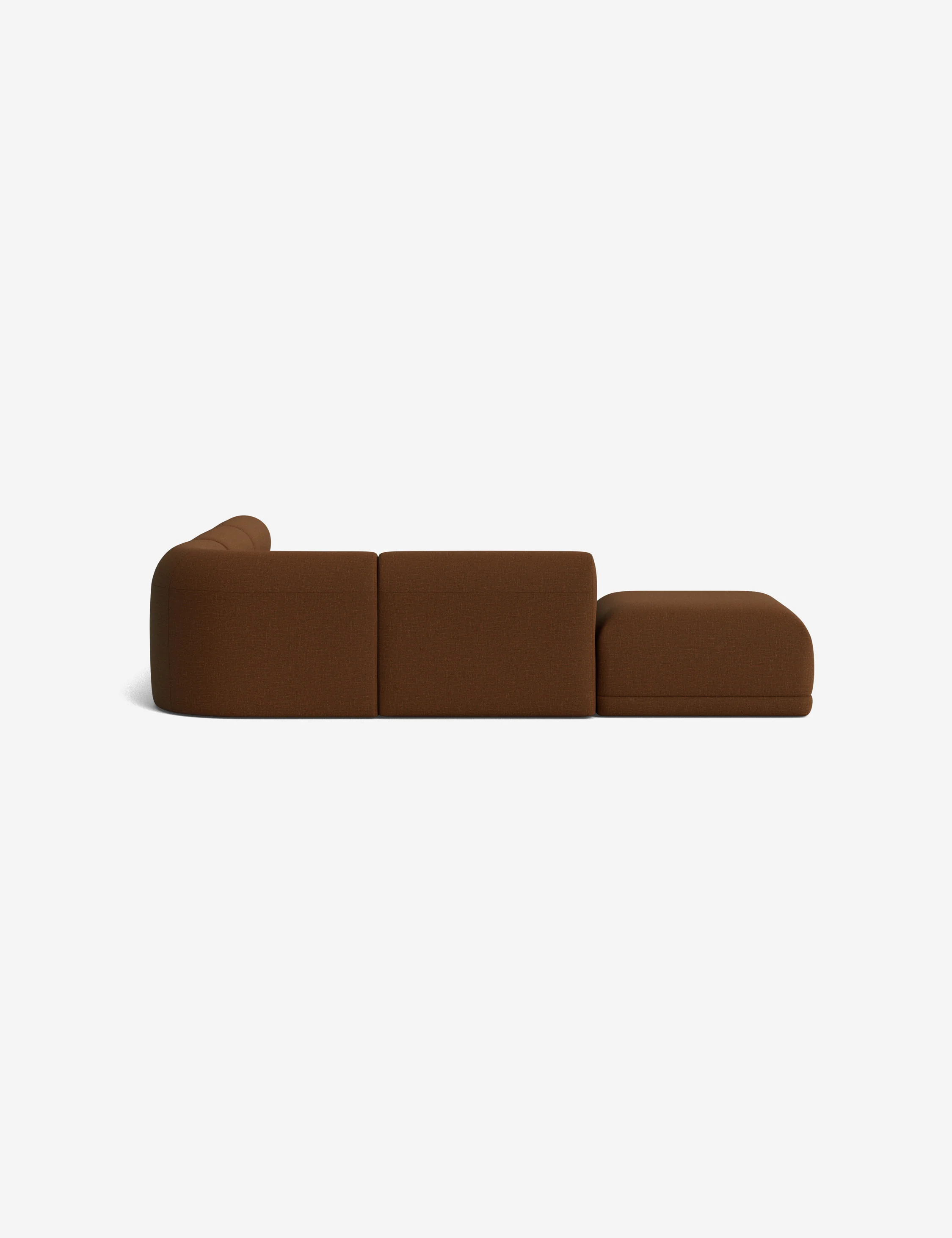 Blue Modular Sectional Sofa with Ottoman