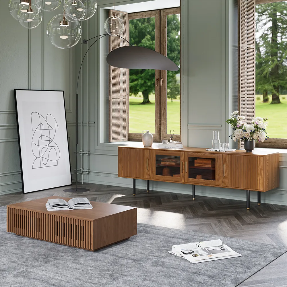 Mid-Century Modern Walnut TV Stand Mid-Century Modern Walnut TV Stand