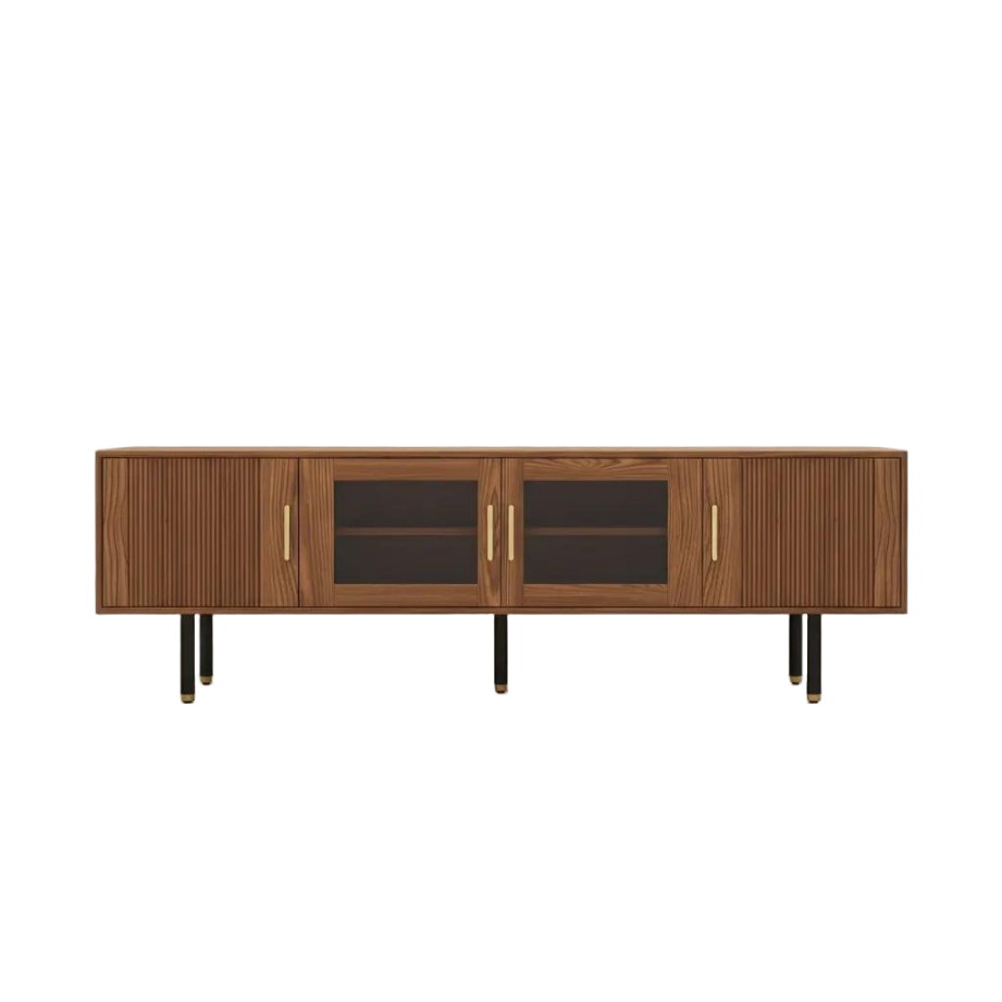 Mid-Century Modern Walnut TV Stand