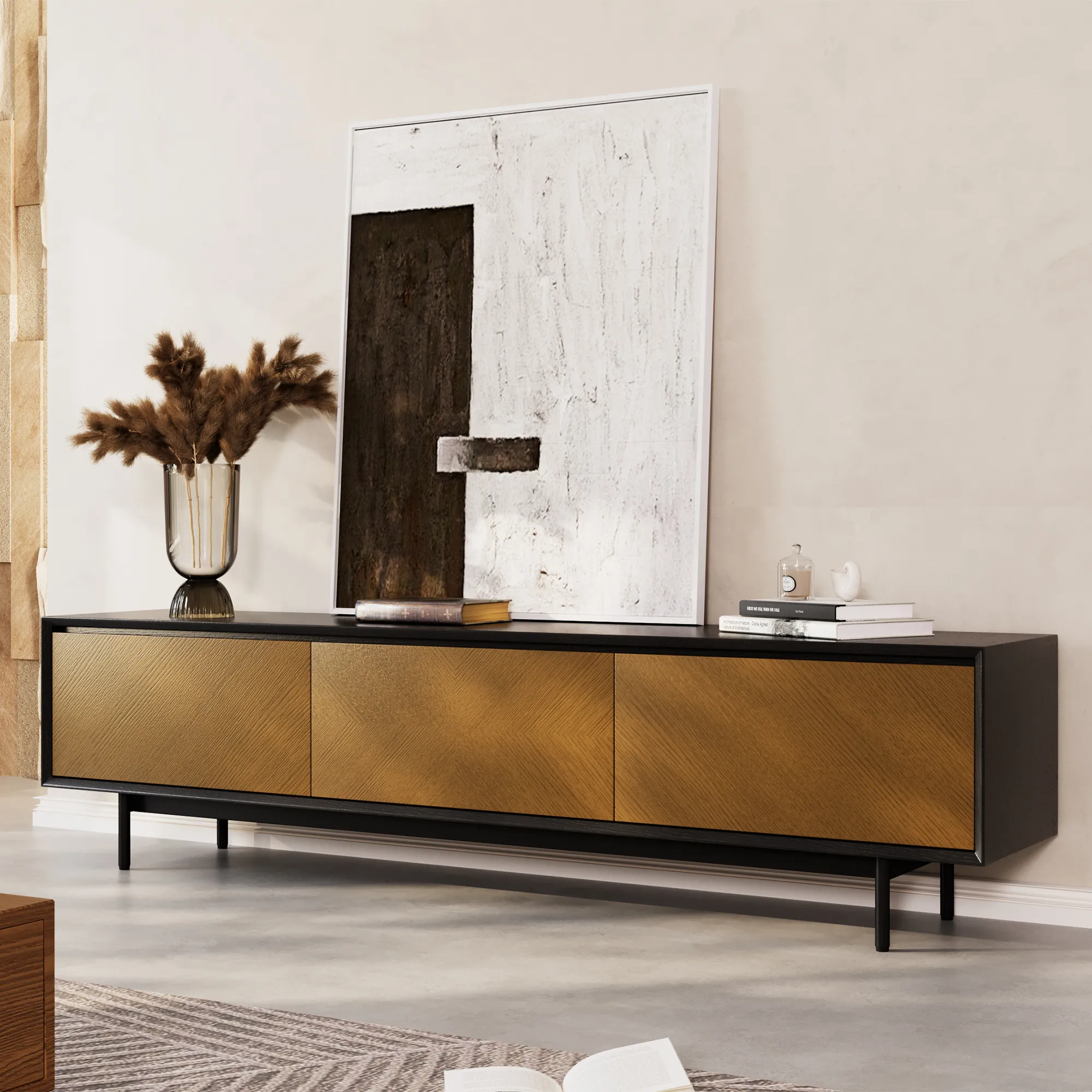 Mid-Century Modern Wood TV Stand Mid-Century Modern Wood TV Stand