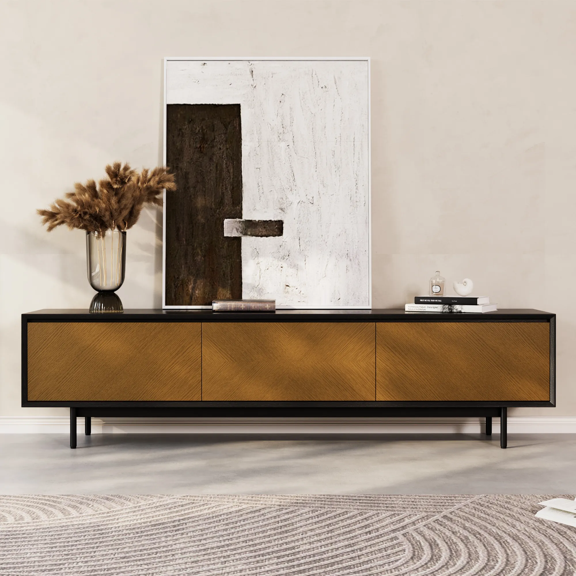 Mid-Century Modern Wood TV Stand Mid-Century Modern Wood TV Stand