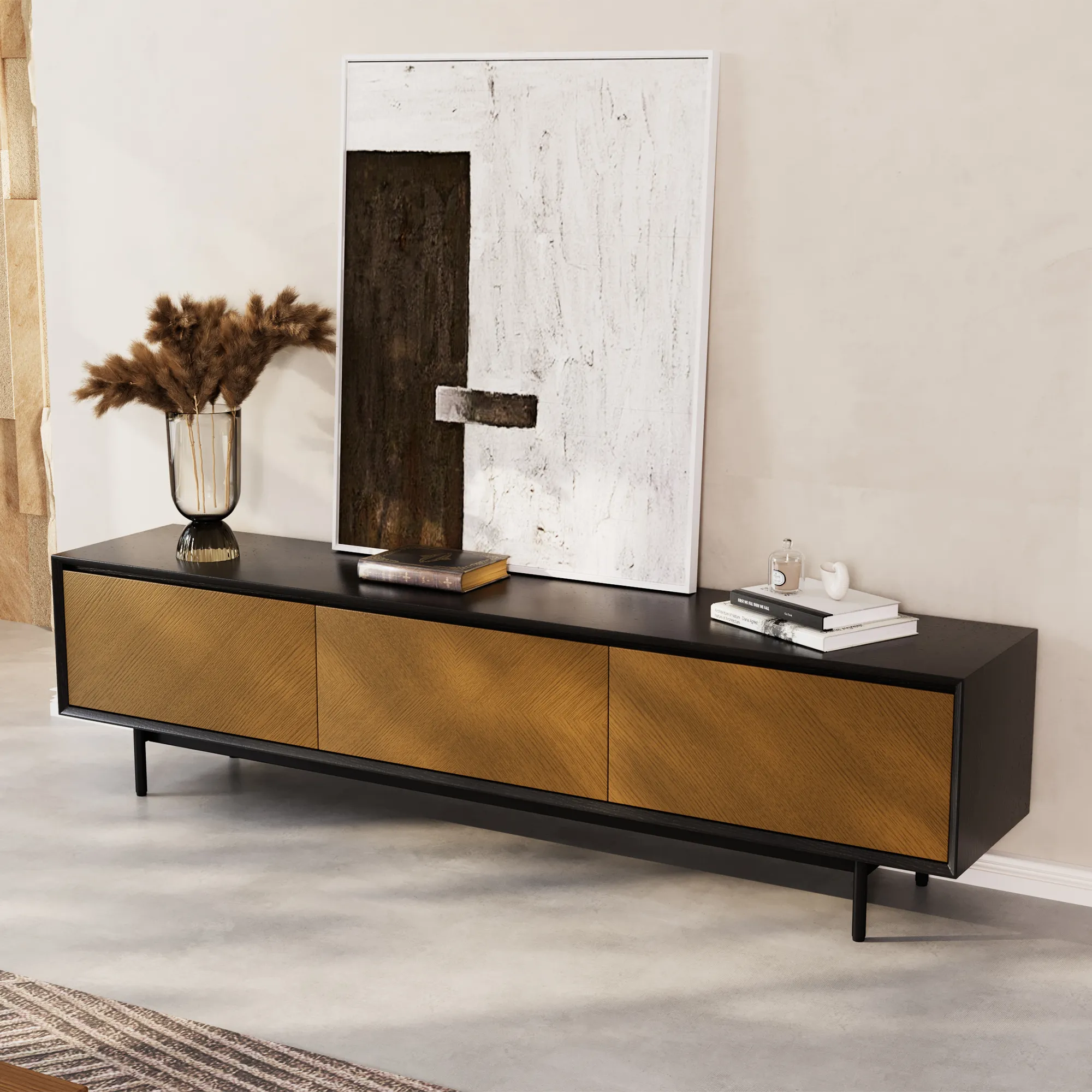 Mid-Century Modern Wood TV Stand Mid-Century Modern Wood TV Stand