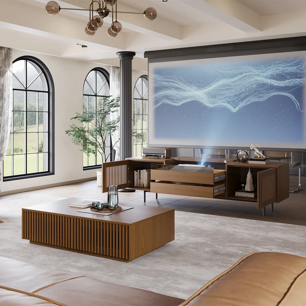 Mid-Century Modern TV Stand for Projector Mid-Century Modern TV Stand for Projector