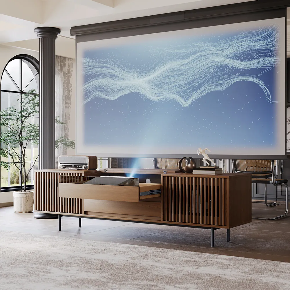 Mid-Century Modern TV Stand for Projector Mid-Century Modern TV Stand for Projector