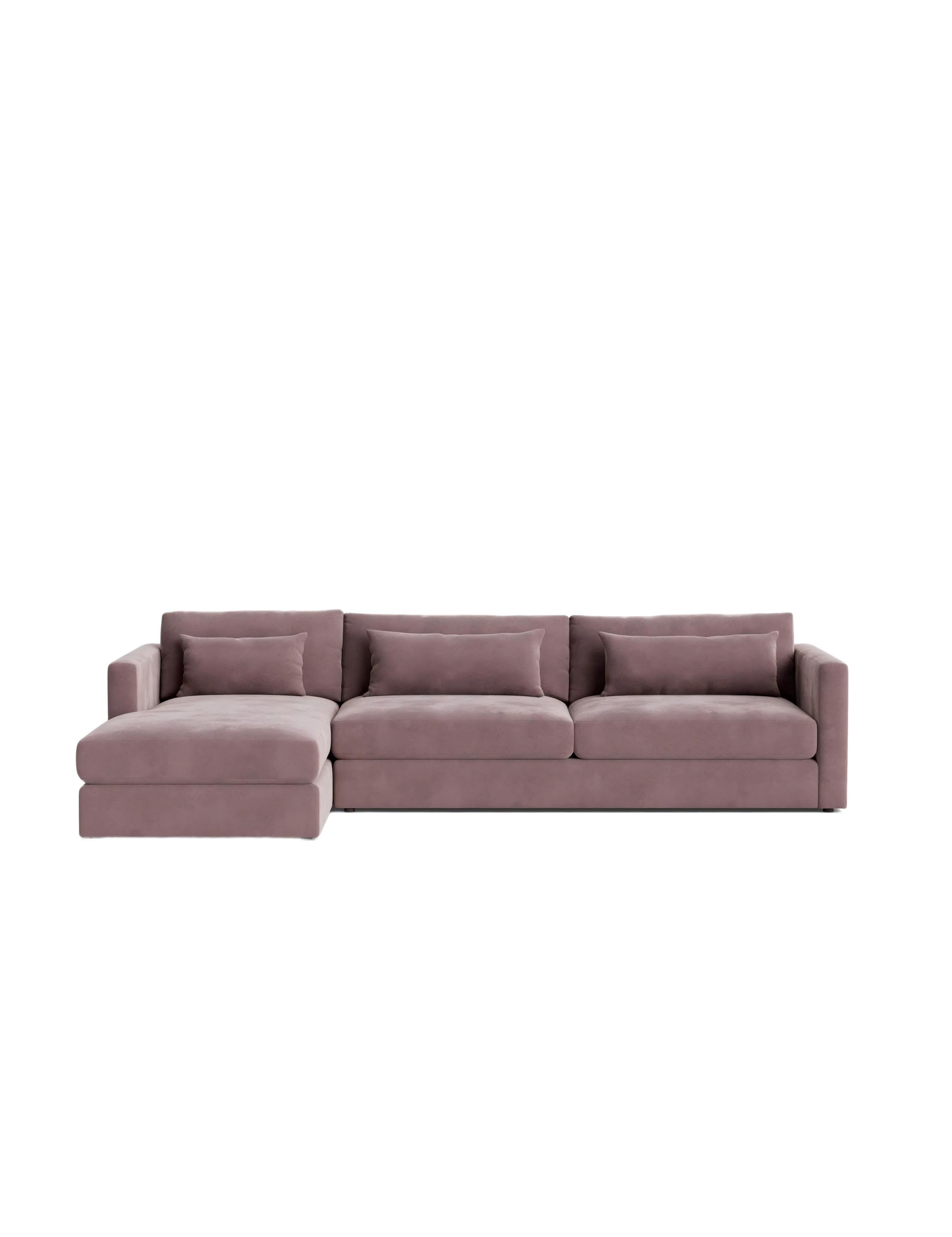 Purple Fabric Reclining Sectional Sofa