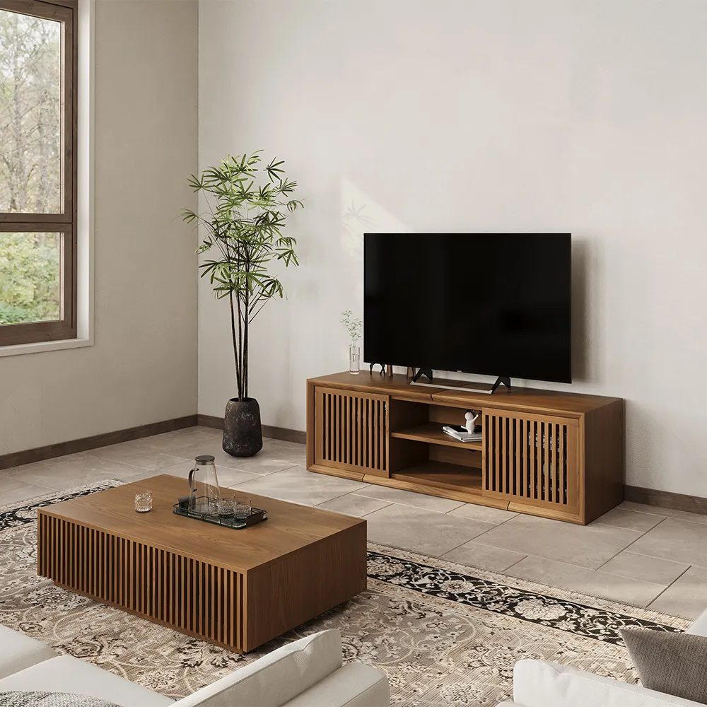 Mid-Century Modern Corner TV Stand