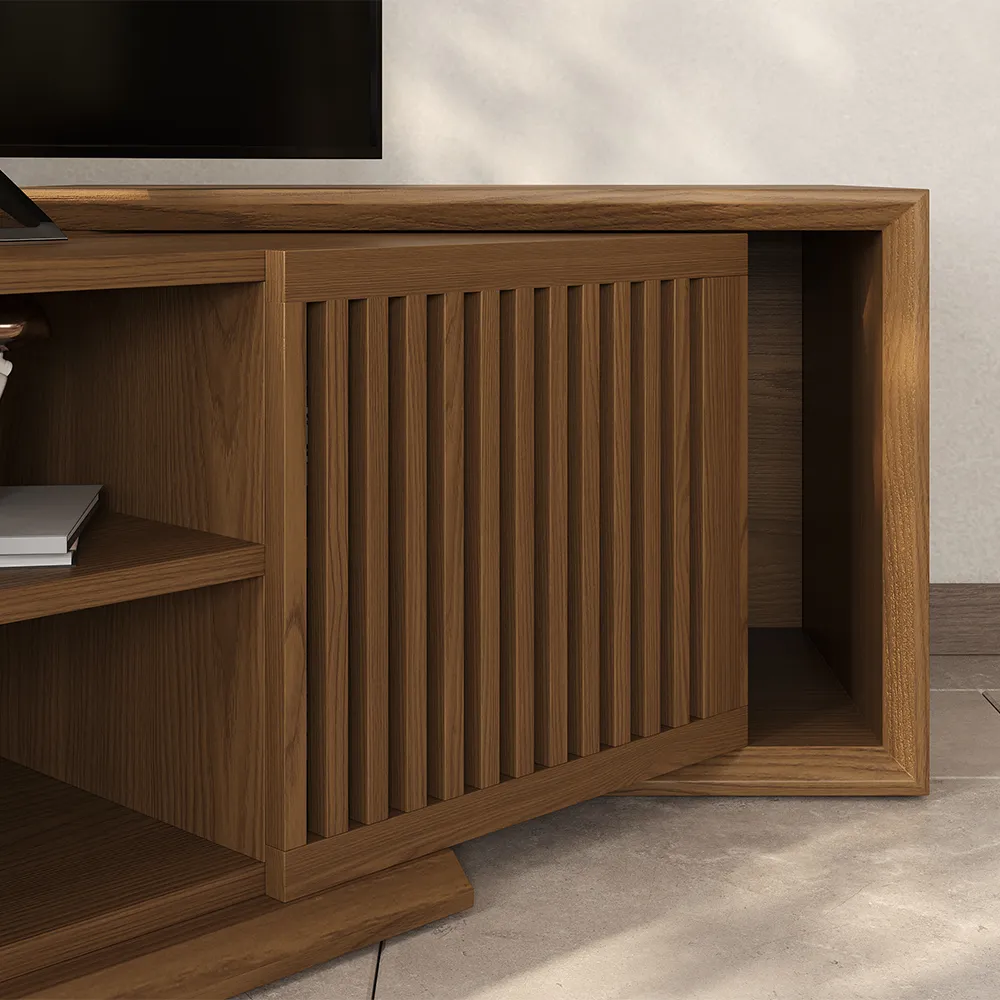 Mid-Century Modern Corner TV Stand