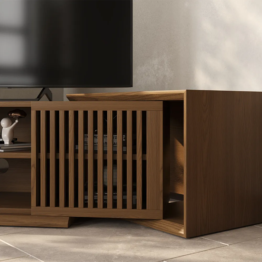 Mid-Century Modern Corner TV Stand