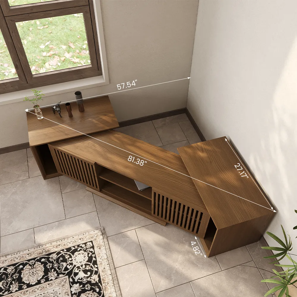 Mid-Century Modern Corner TV Stand