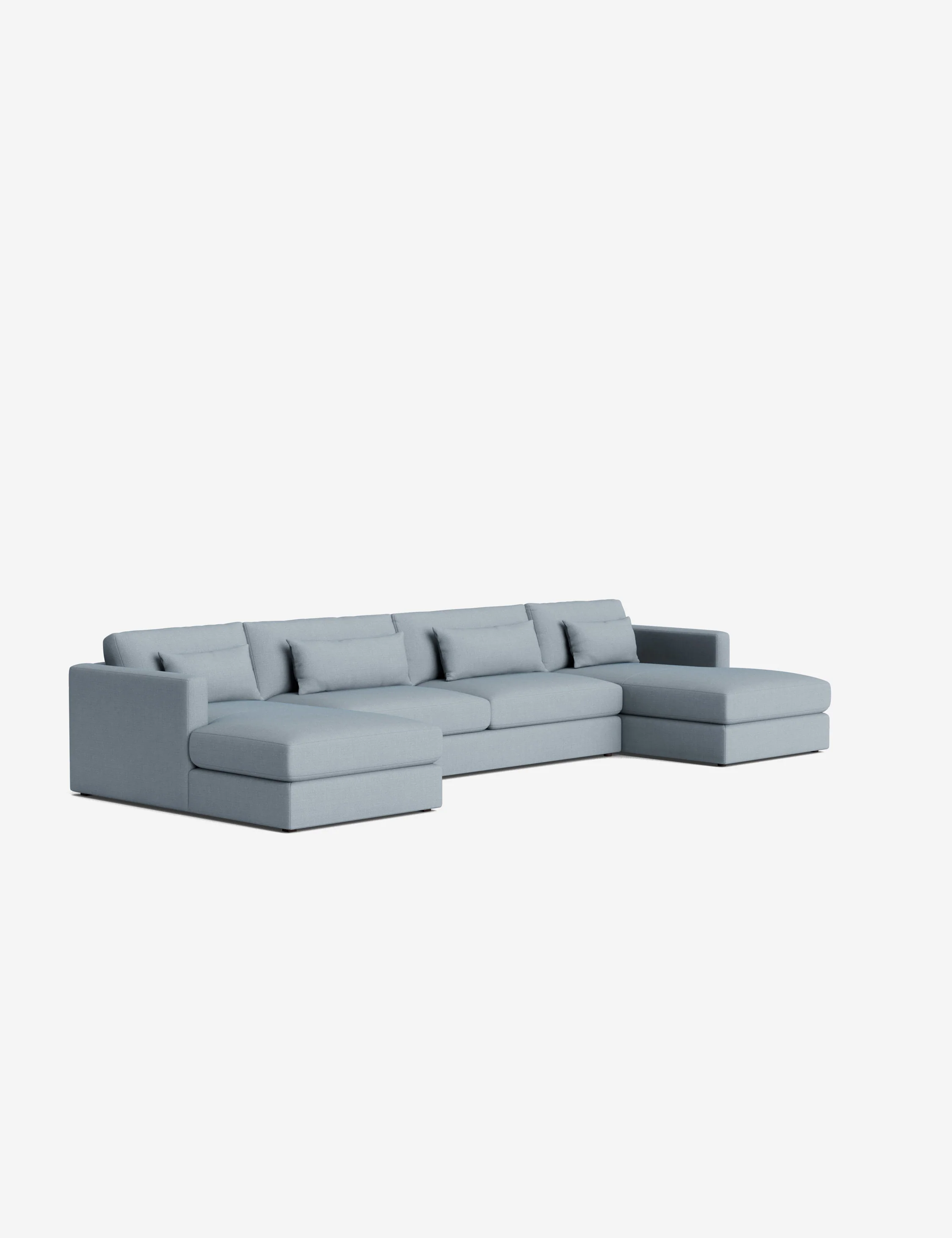 Linen U-shaped modular sofa