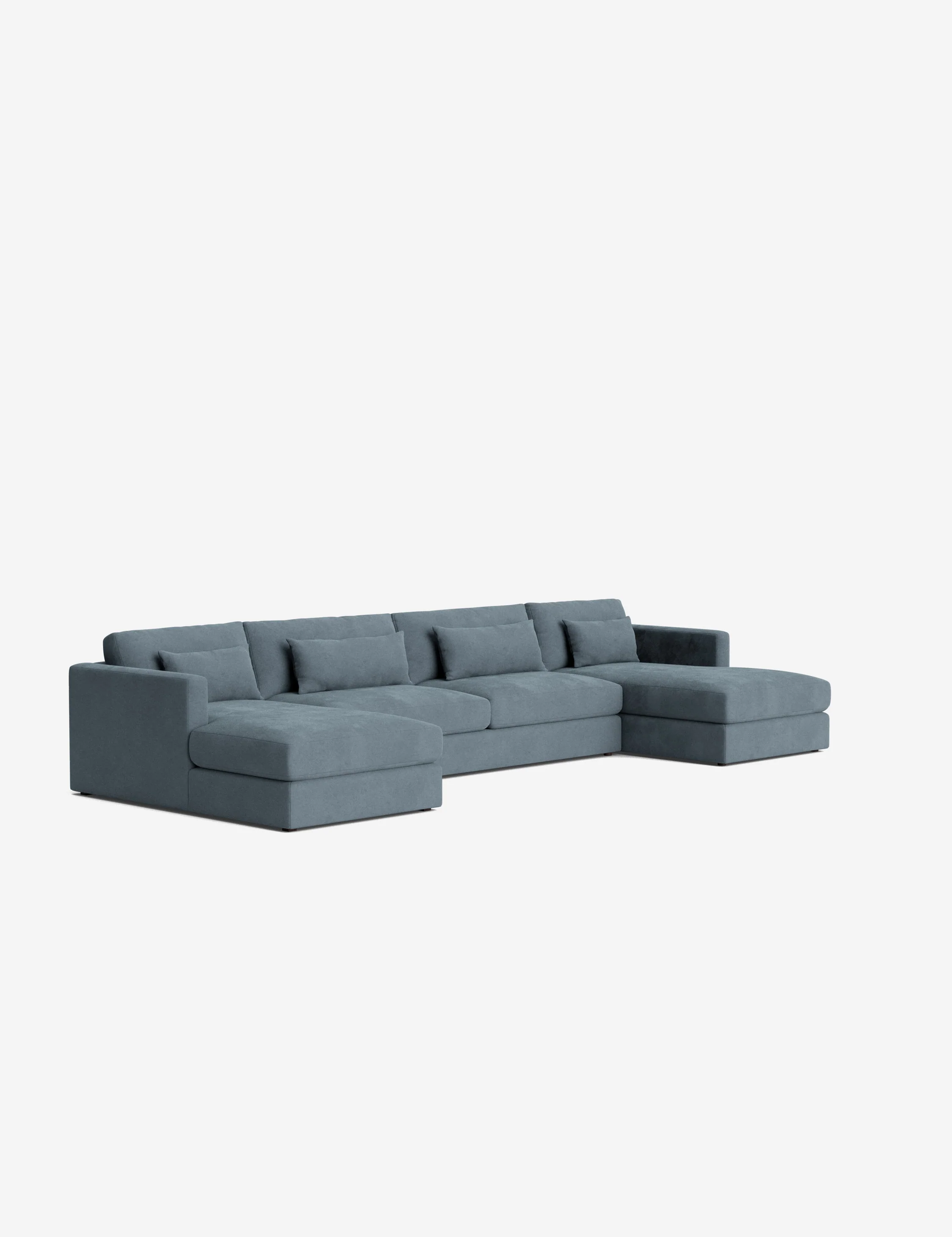 Linen U-shaped modular sofa