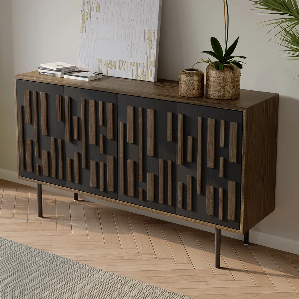Mid-Century Modern Rubber Tall TV Stand Mid-Century Modern Rubber Tall TV Stand
