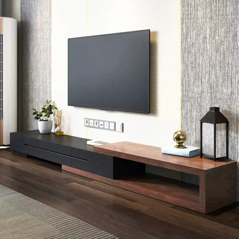 Modern Extendable Black TV Stand