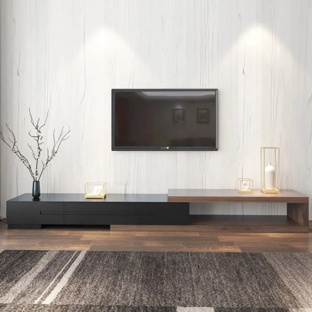 Modern Extendable Black TV Stand