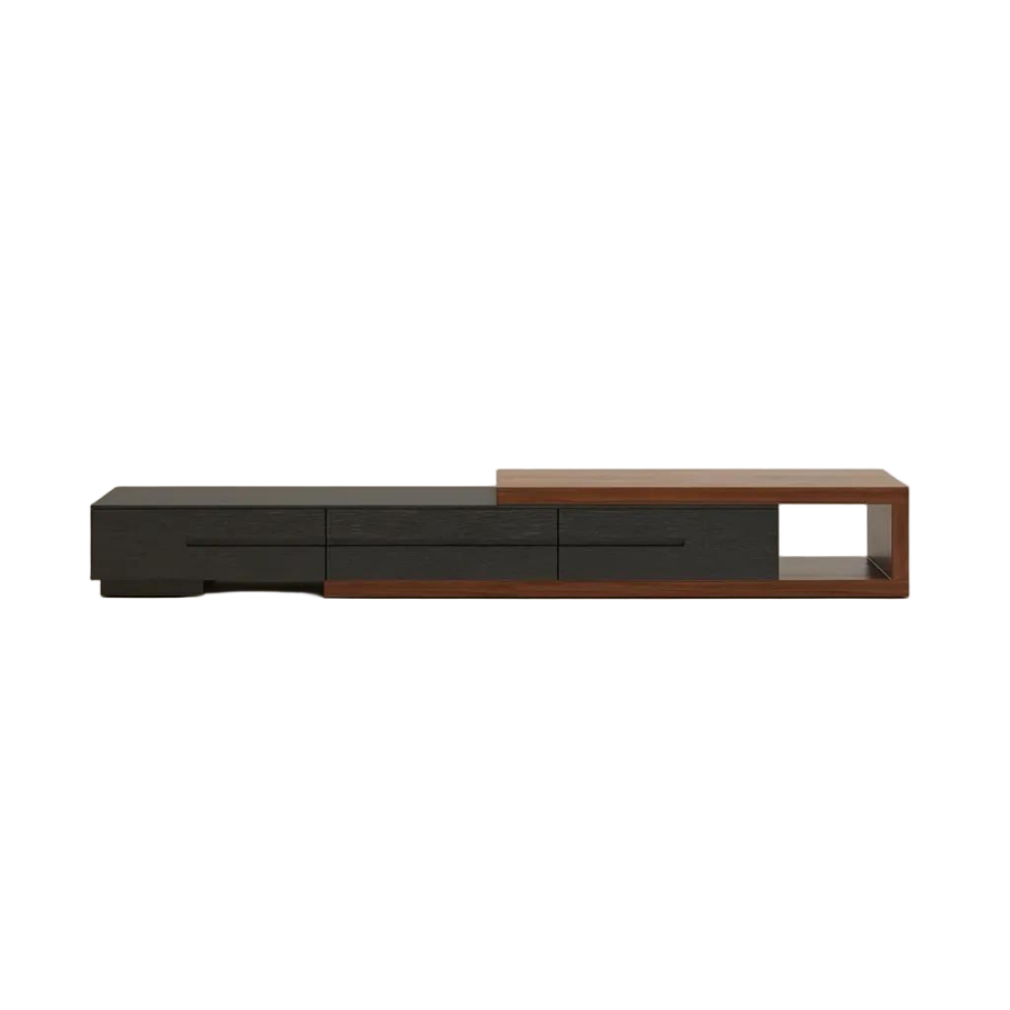 Modern Extendable Black TV Stand