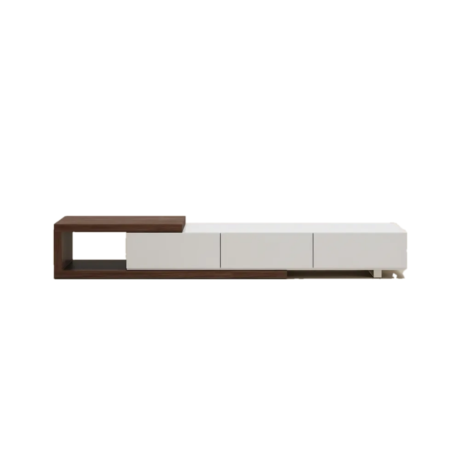 Modern Retractable Wood TV Stand