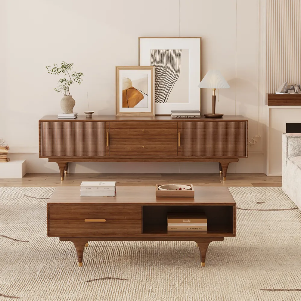 Mid-Century Modern Fluted TV Stand Mid-Century Modern Fluted TV Stand