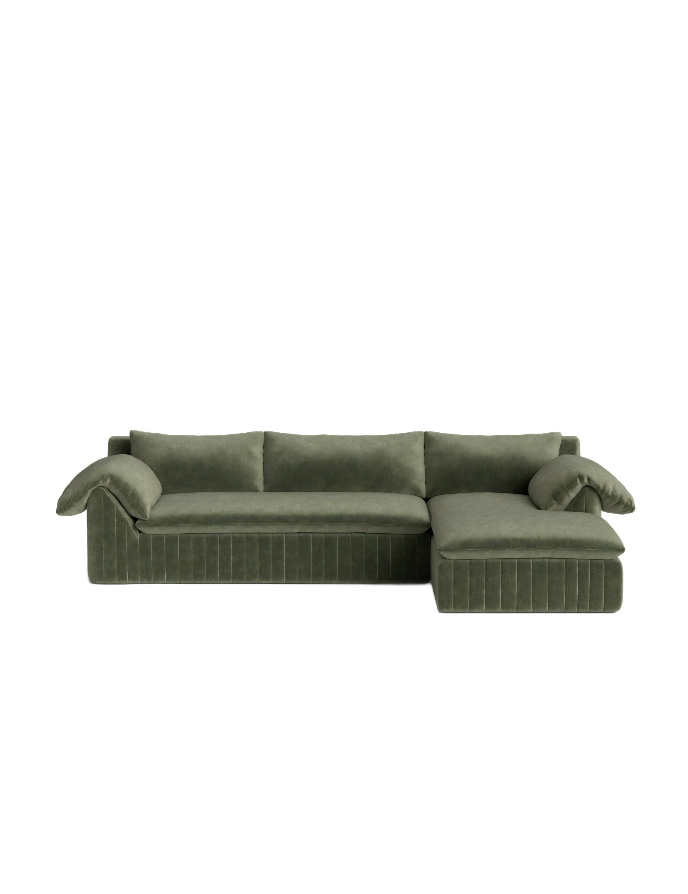 Fabric Sectional Sofa with Chaise