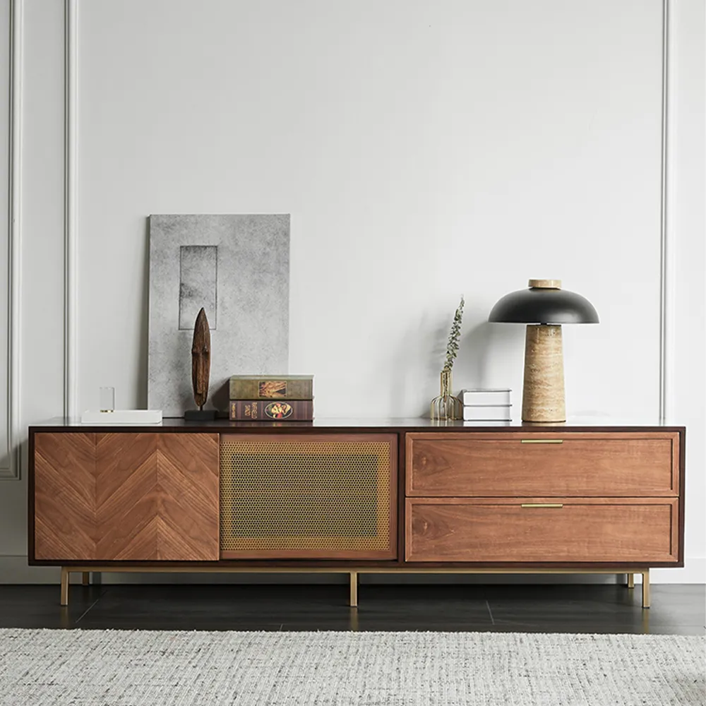 Mid-Century Modern Sliding TV Stand Mid-Century Modern Sliding TV Stand