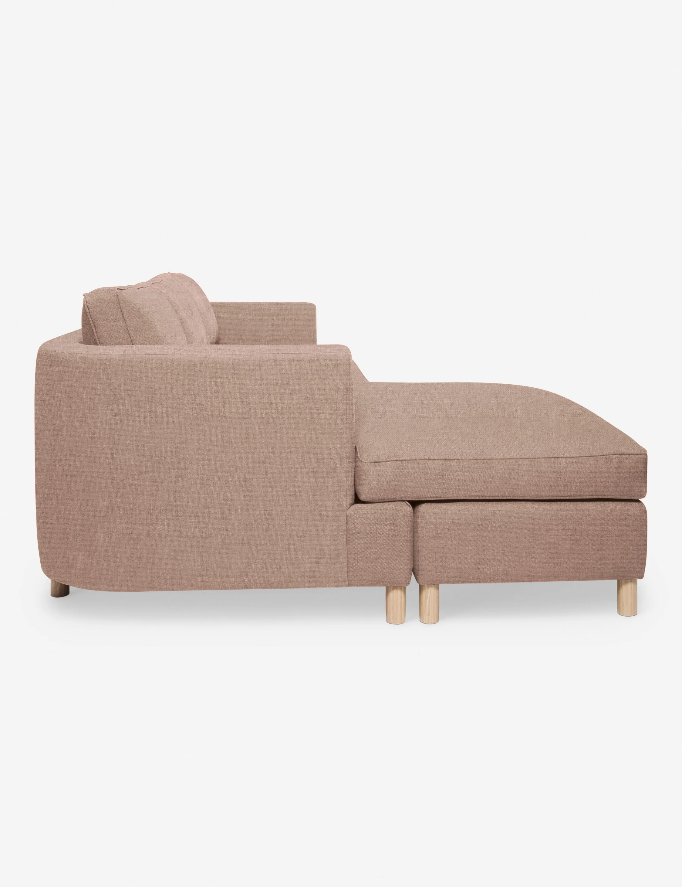 Apricot Linen Sectional Sofa