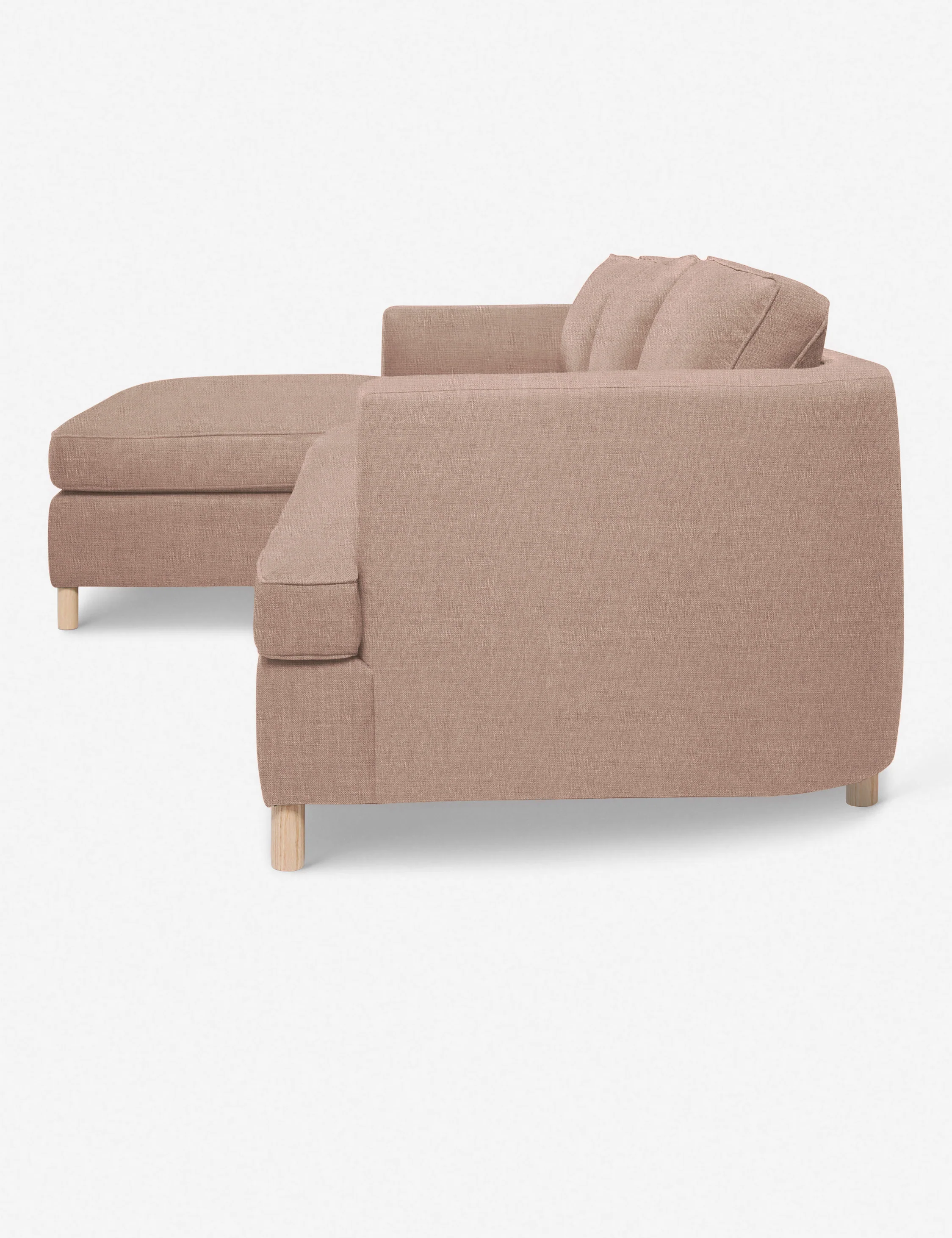 Apricot Linen Sectional Sofa