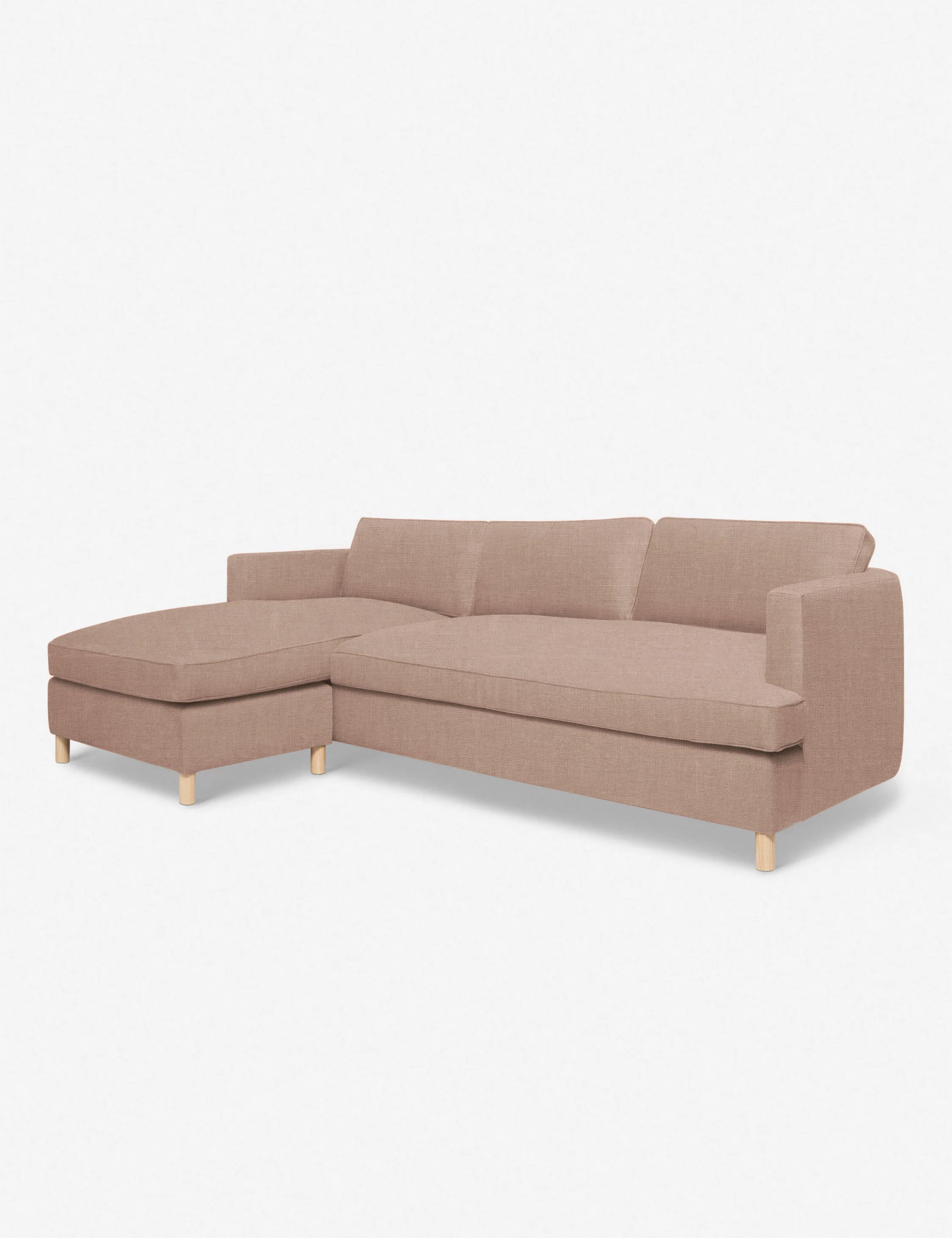 Apricot Linen Sectional Sofa