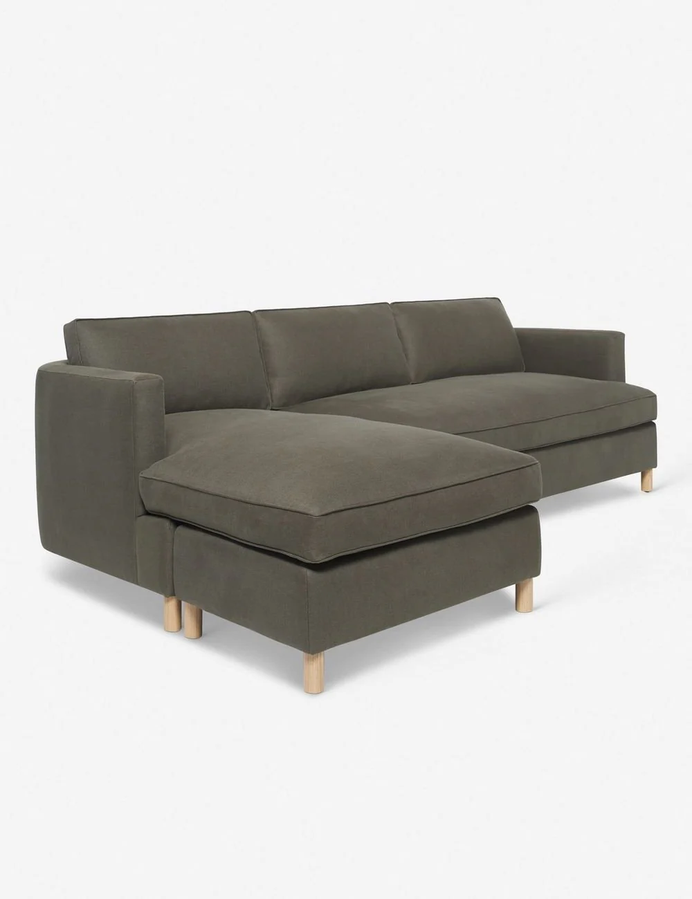 Apricot Linen Sectional Sofa