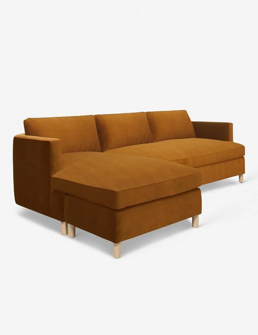 Apricot Linen Sectional Sofa