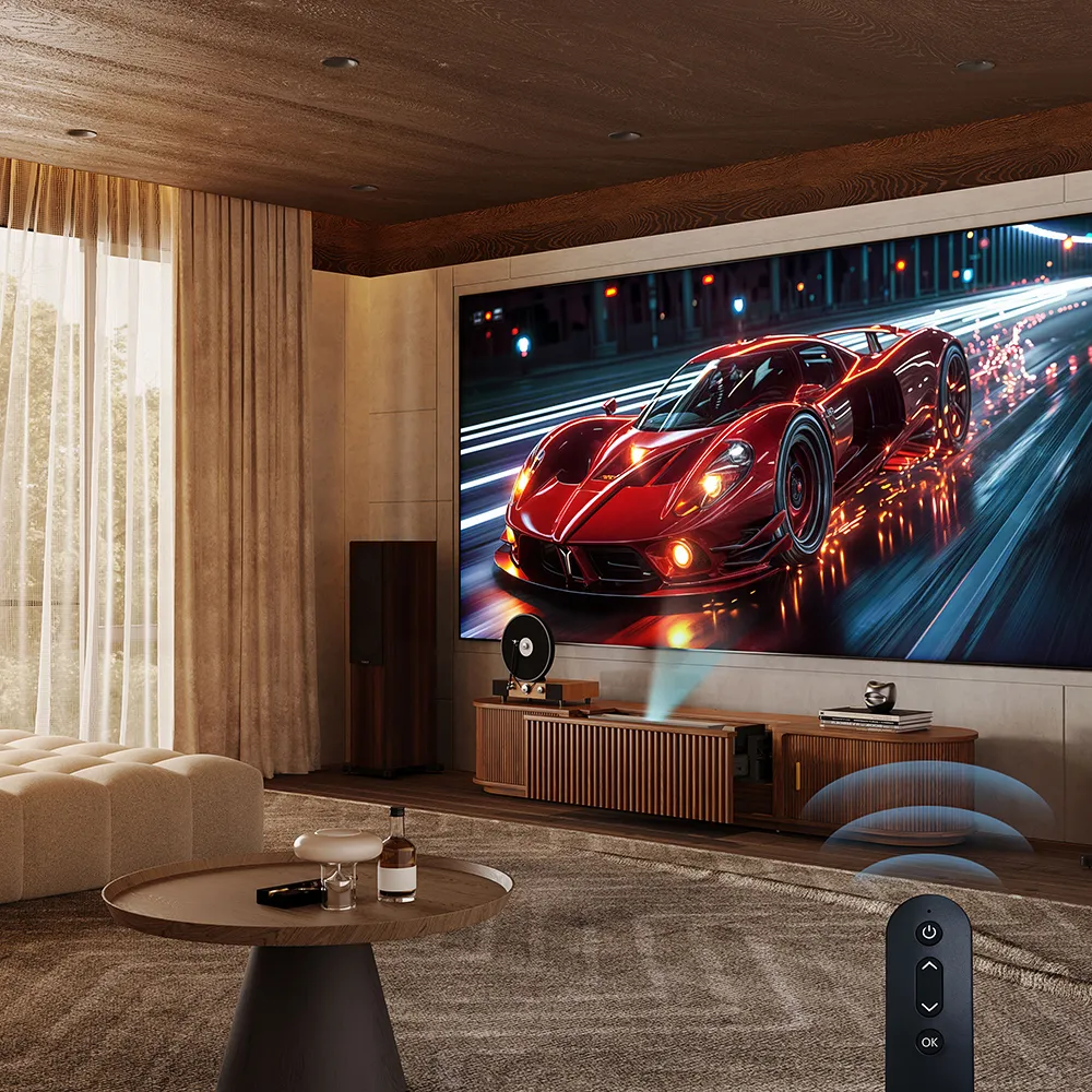 Walnut Smart UST Projector Cabinet