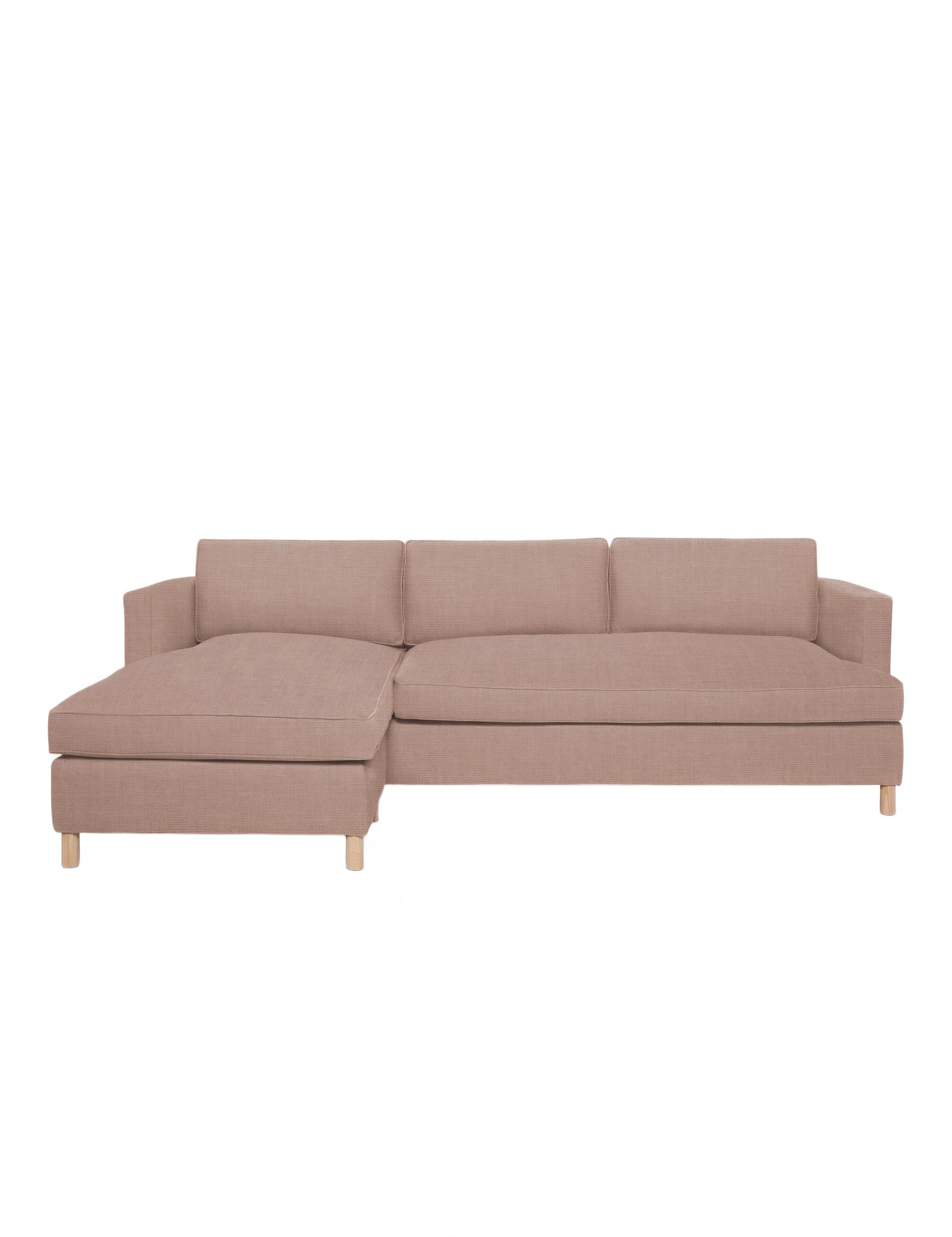 Apricot Linen Sectional Sofa