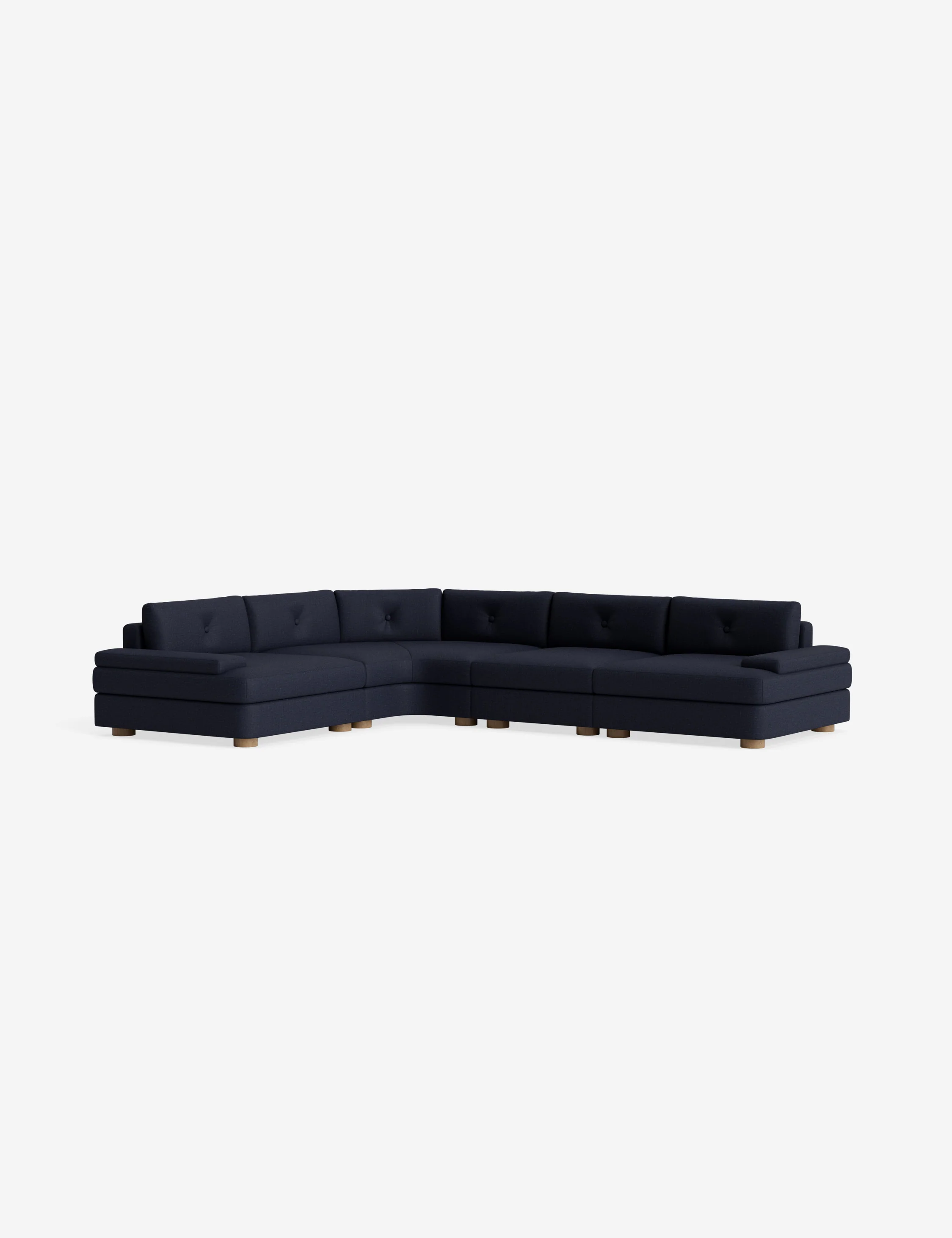 White Modular Chaise Sectional Sofa