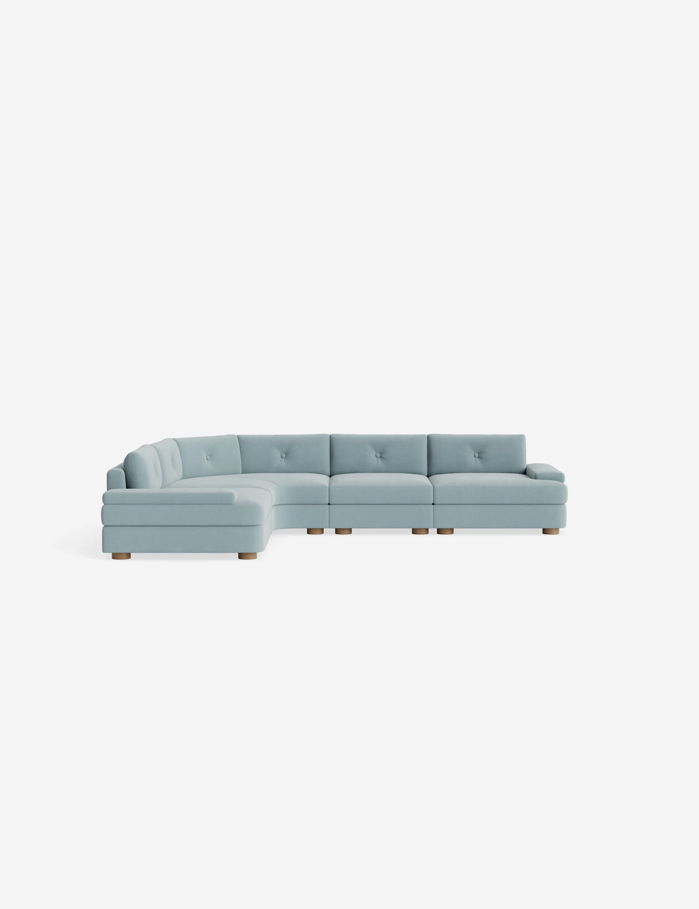 White Modular Chaise Sectional Sofa
