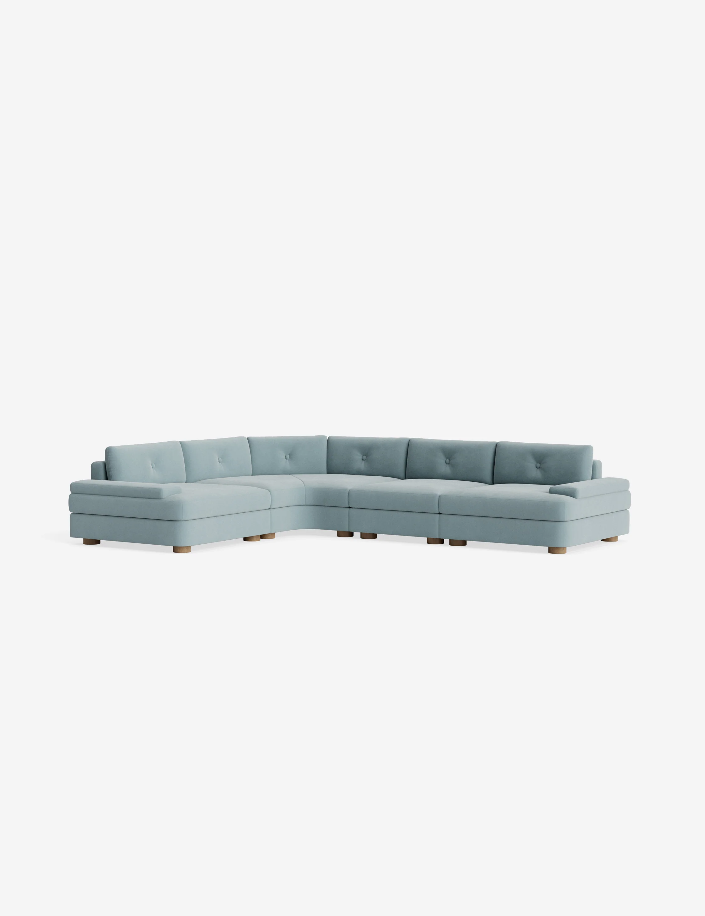 White Modular Chaise Sectional Sofa