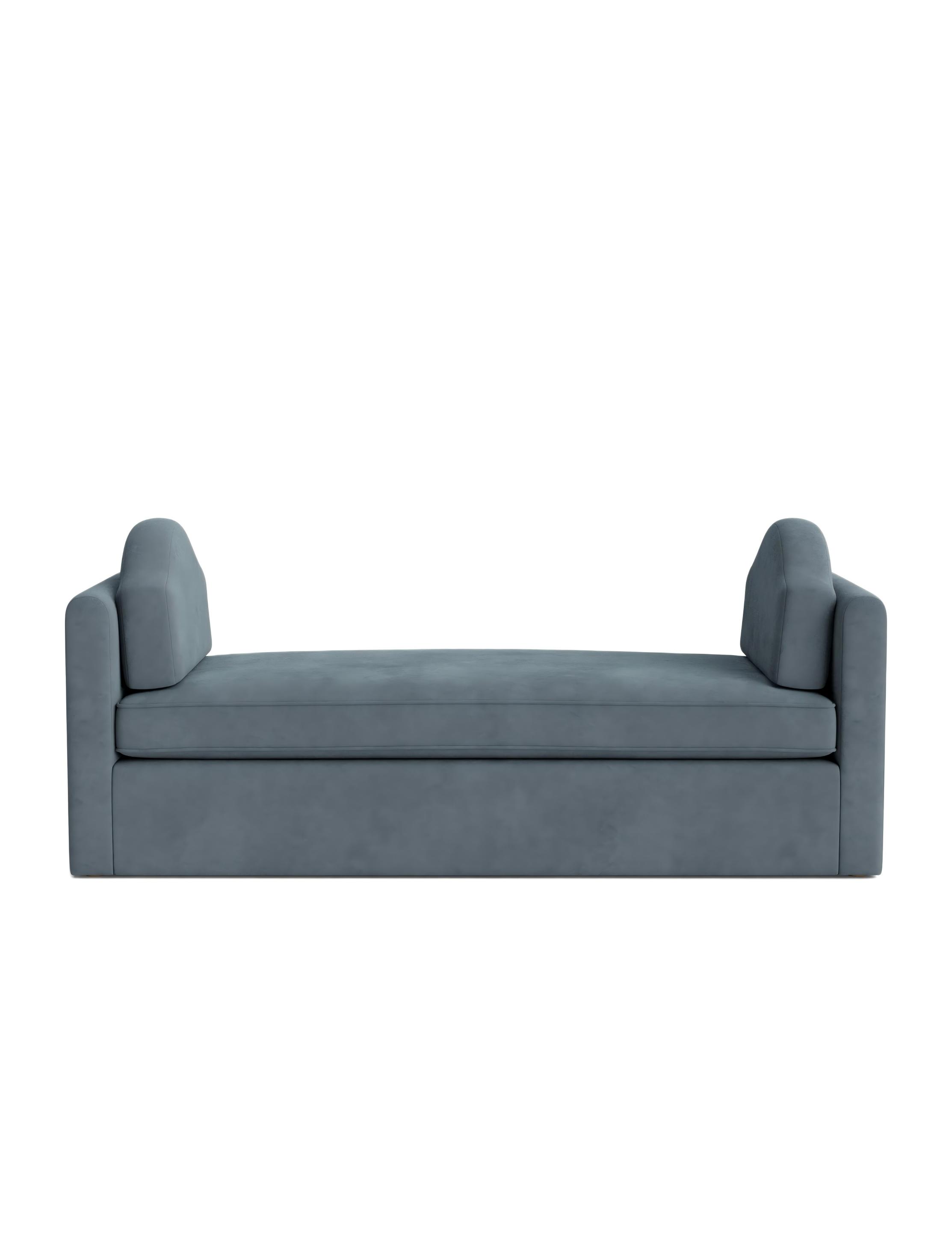 Blue Fabric Bench