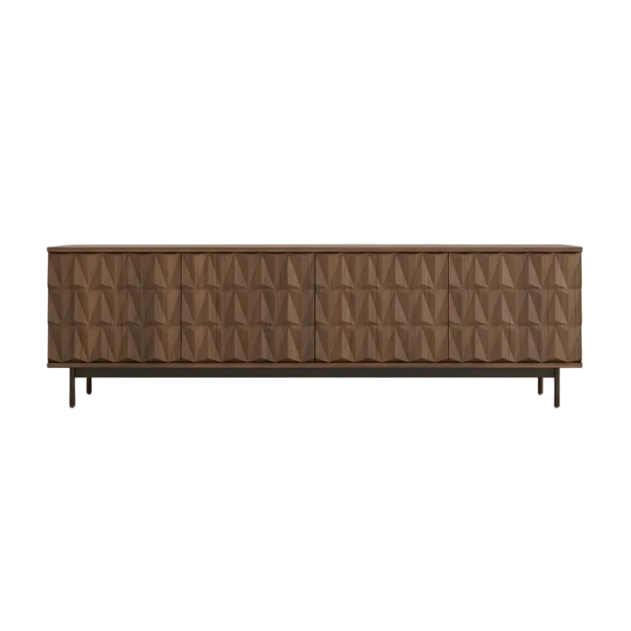 Mid-Century Modern Wooden TV Stand