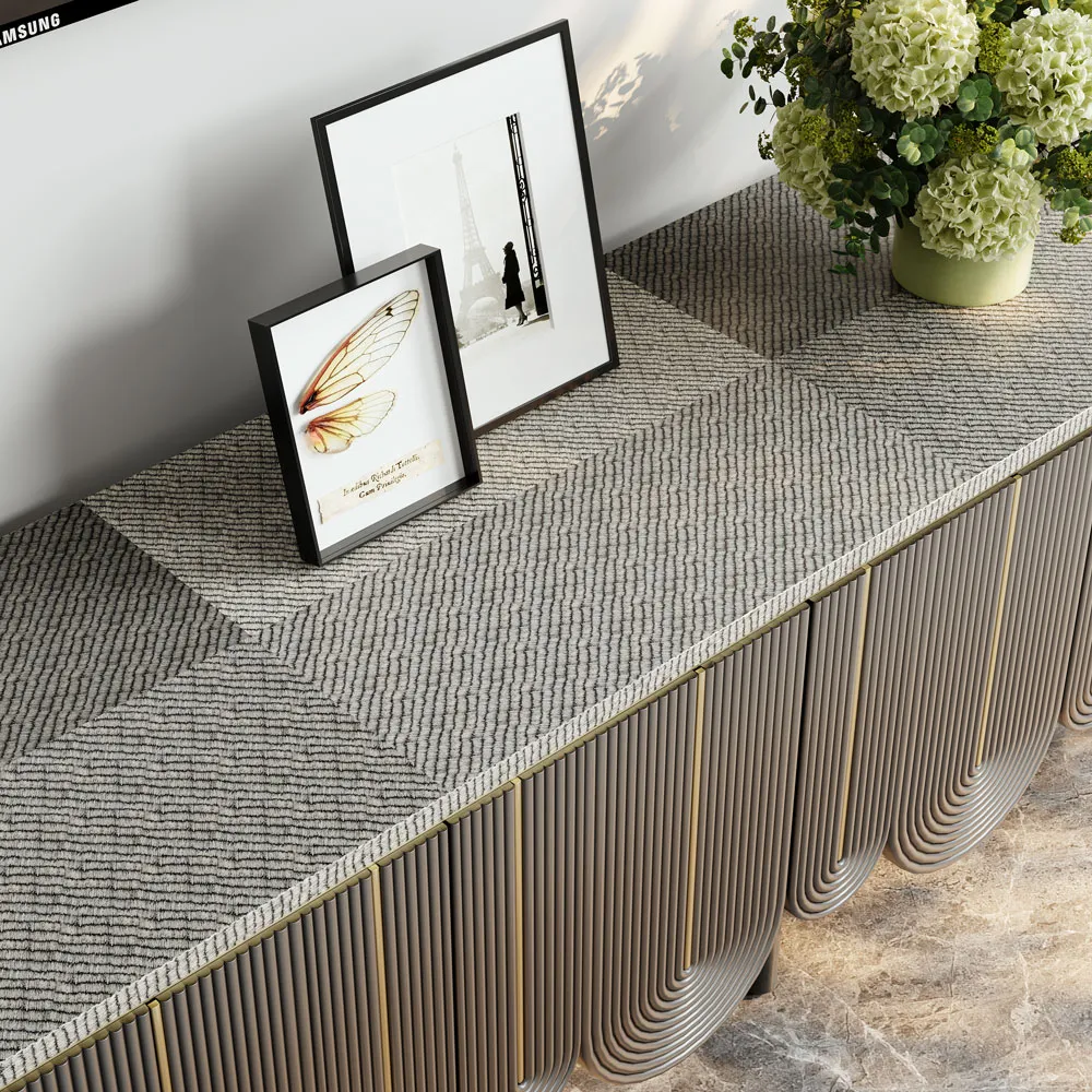 Modern TV Stand with U-Shaped Pattern