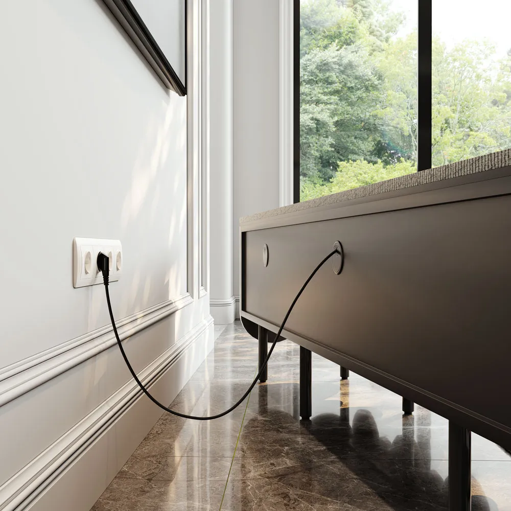 Modern TV Stand with U-Shaped Pattern