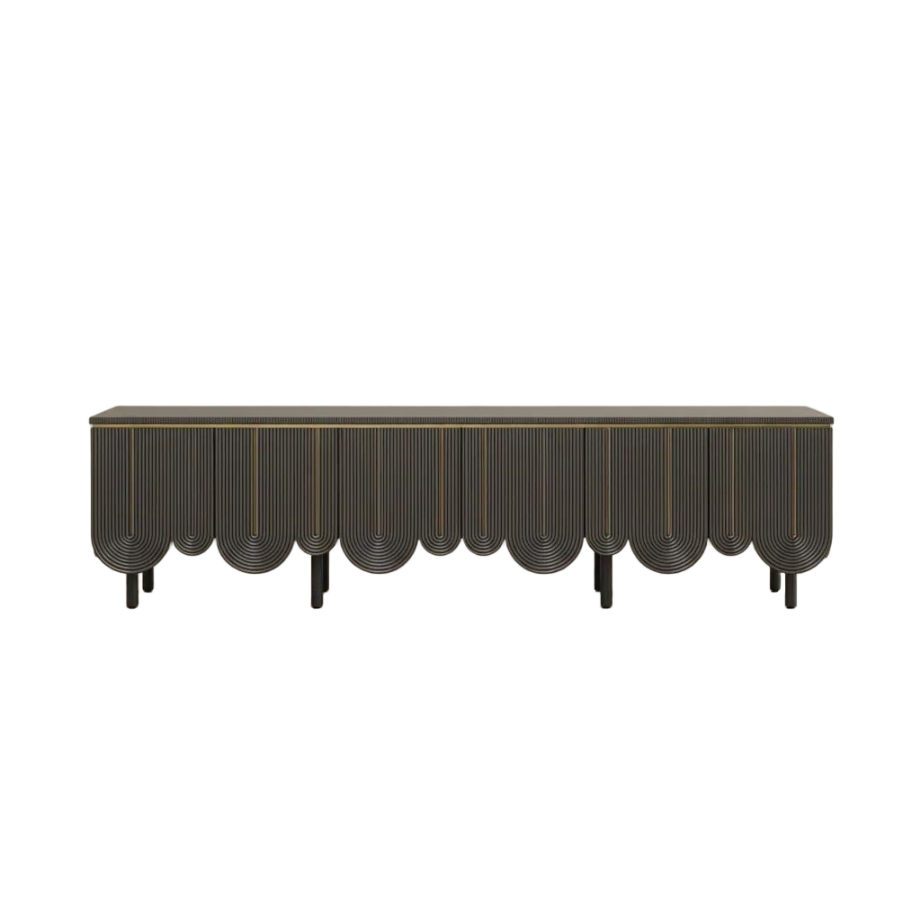 Modern TV Stand with U-Shaped Pattern