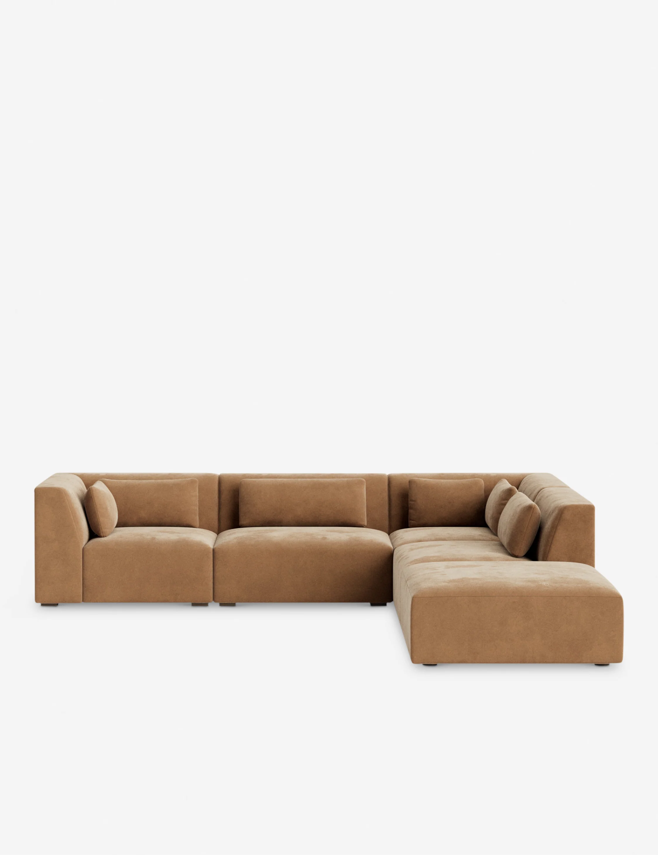 Caramel Vintage Velvet Modular Sofa Caramel Vintage Velvet Modular Sofa