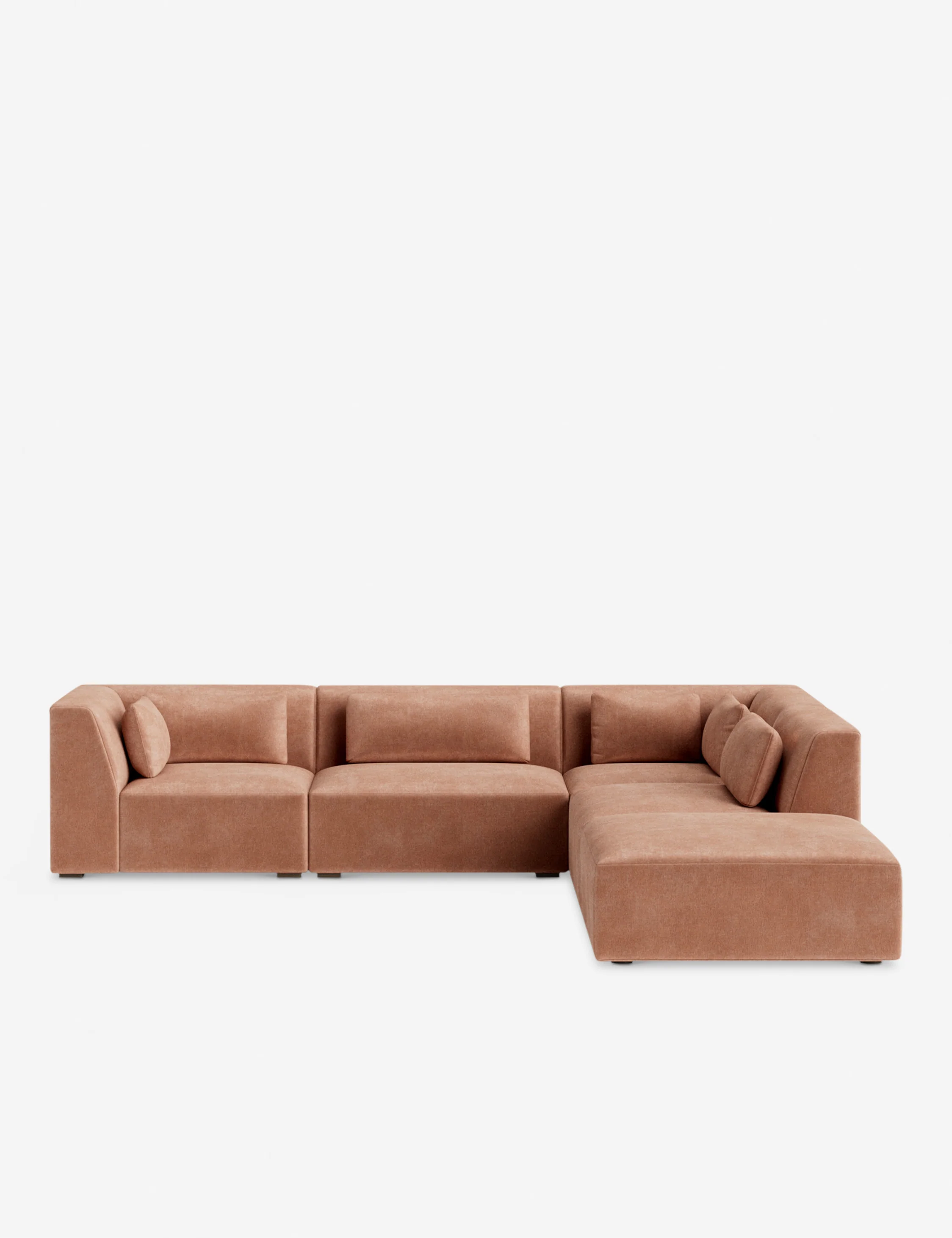 Caramel Vintage Velvet Modular Sofa Caramel Vintage Velvet Modular Sofa
