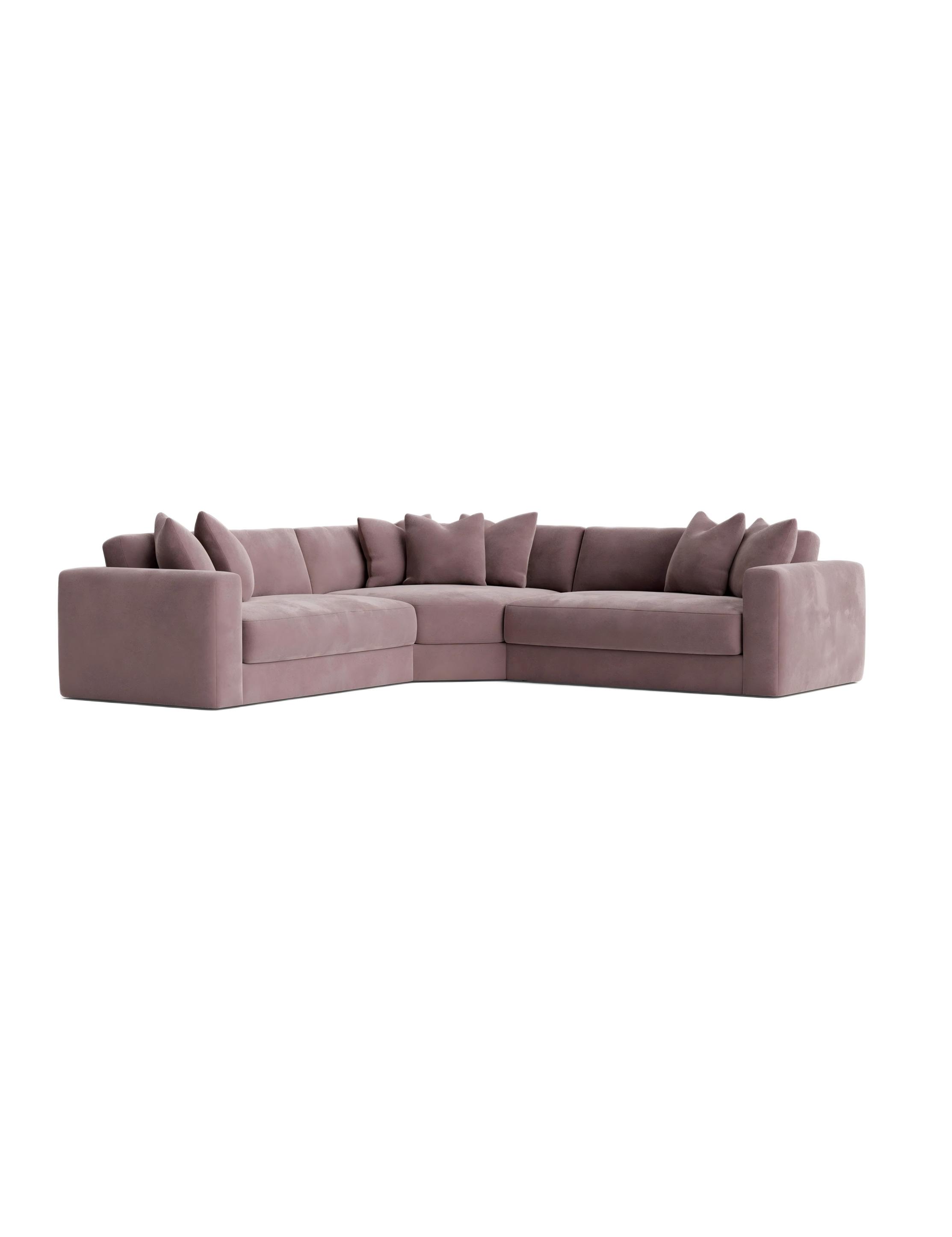 Purple Velvet Sectional Sofa