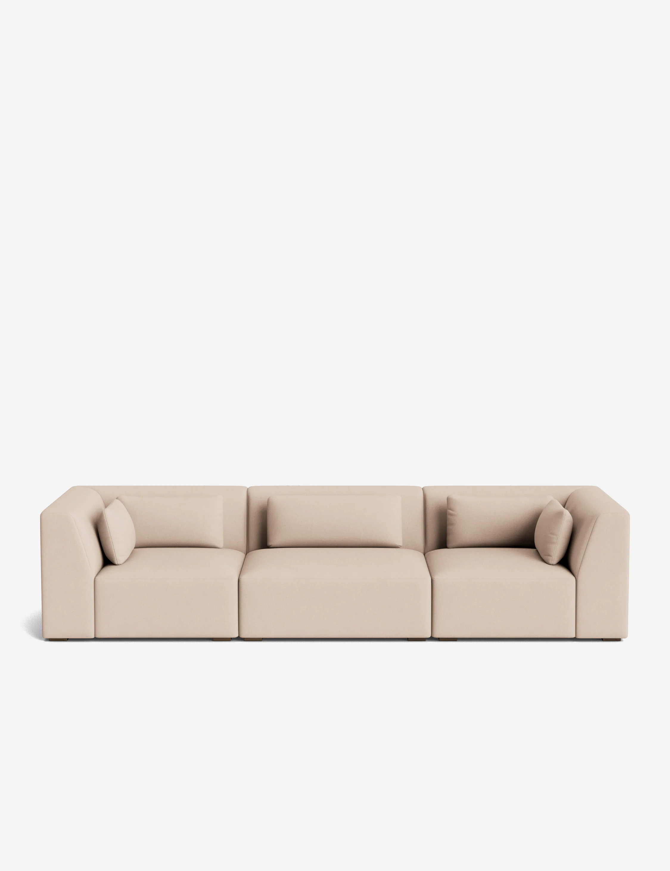 Moss Green High-Performance Striped Velvet Modular Sofa
