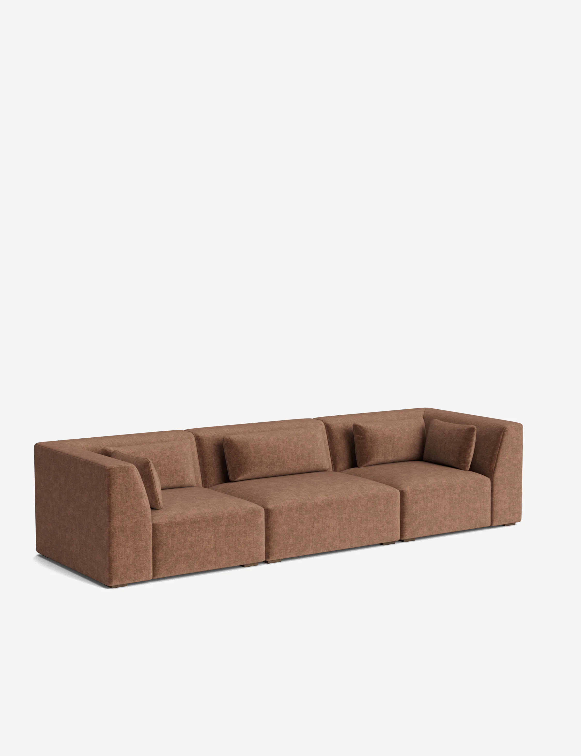 Moss Green High-Performance Striped Velvet Modular Sofa