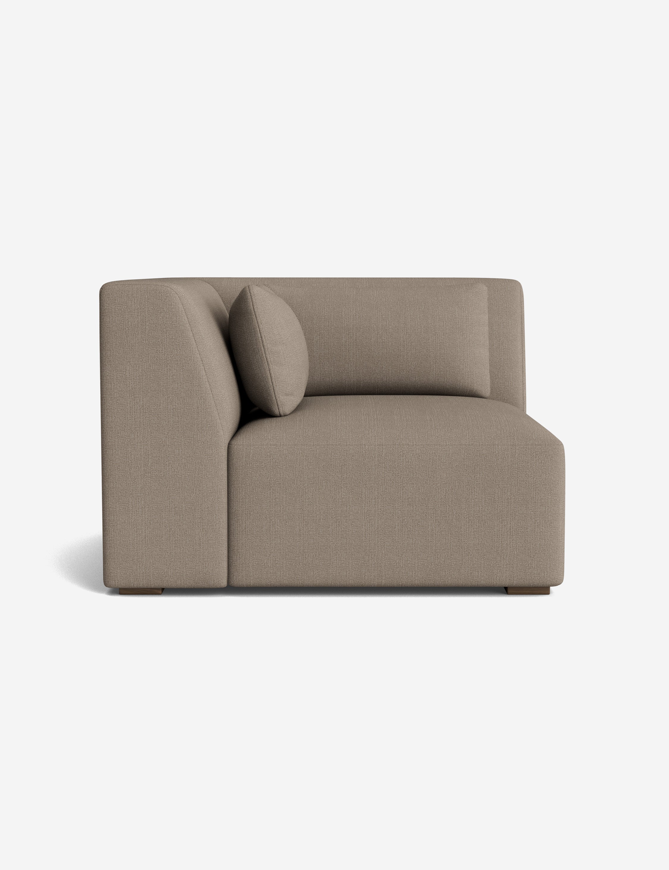 Blue cotton woven modular sofa