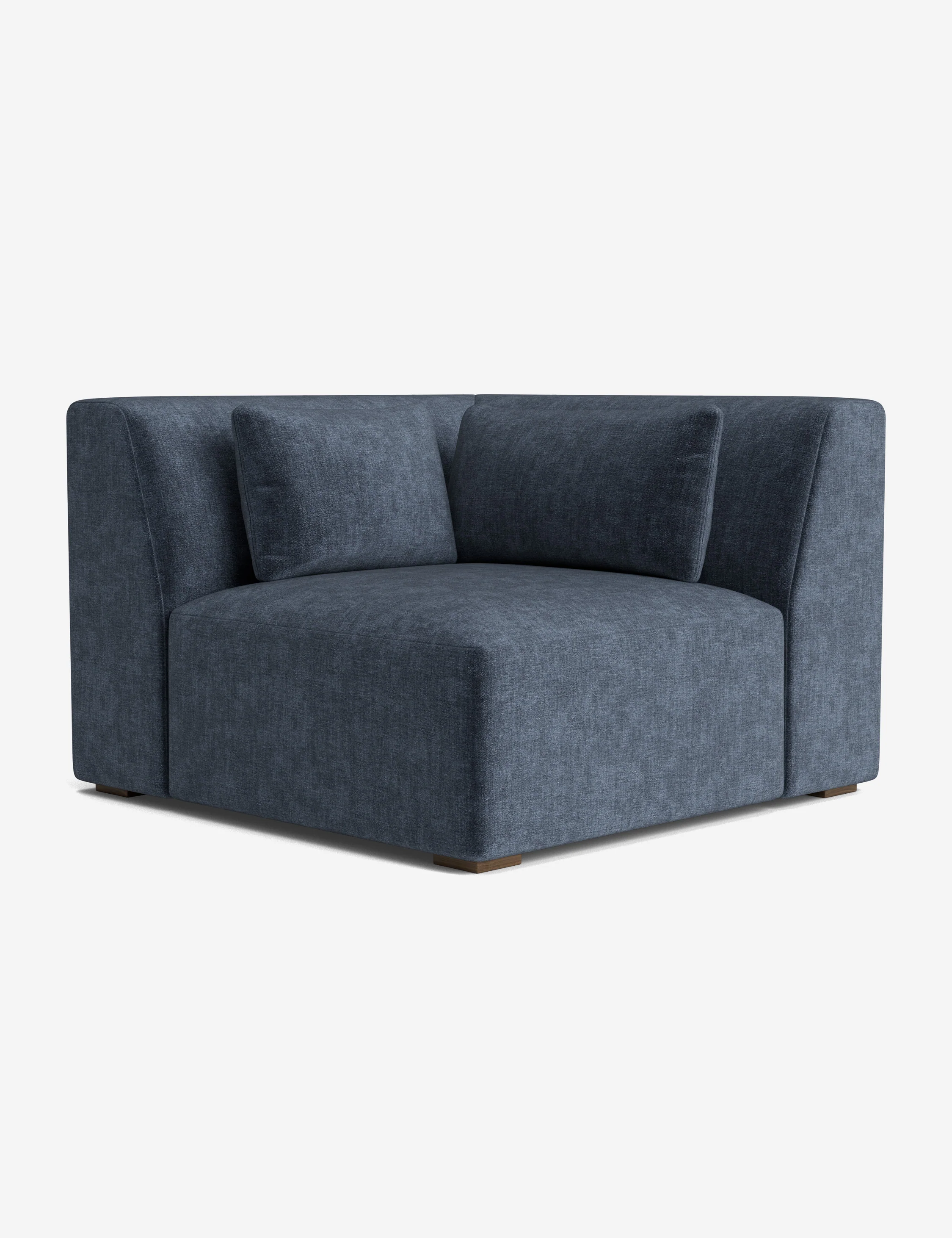 Blue Cotton Woven Modular Sofa
