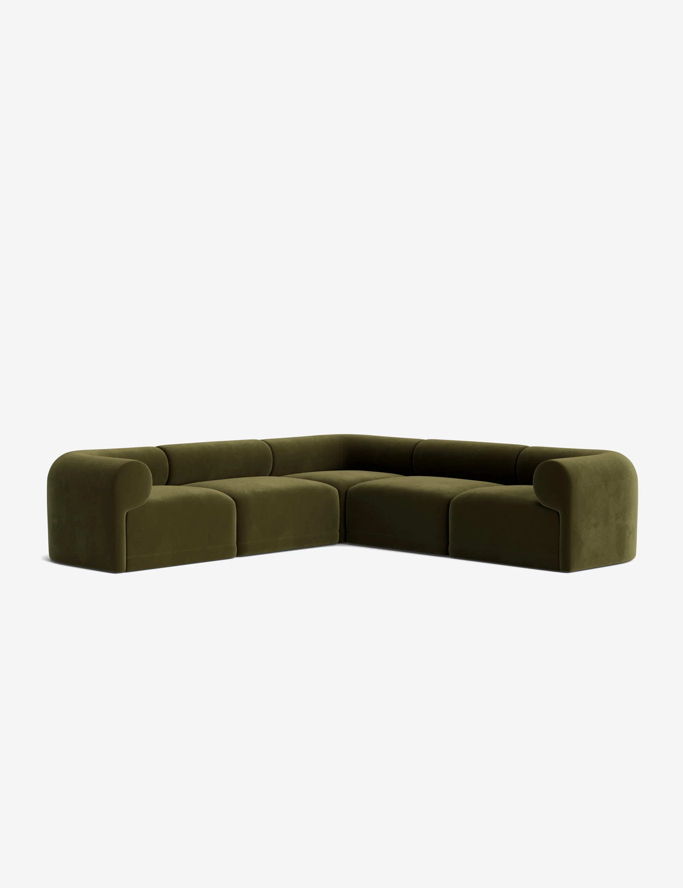 Chocolate-Colored High-Performance Linen Modular Sofa Chocolate-Colored High-Performance Linen Modular Sofa