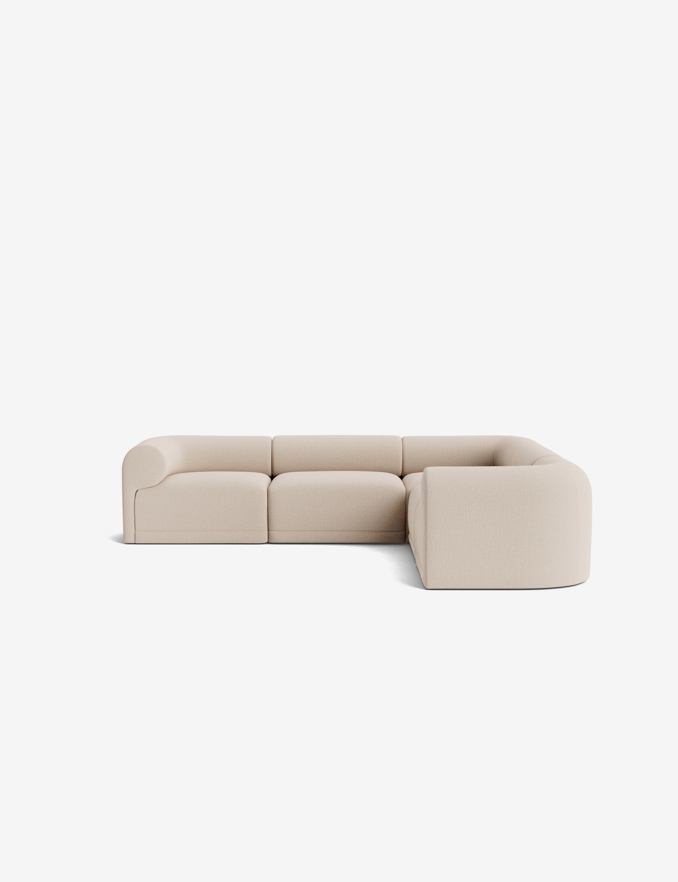 Chocolate-Colored High-Performance Linen Modular Sofa Chocolate-Colored High-Performance Linen Modular Sofa